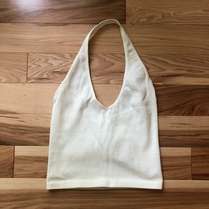 White cropped halter top - Urban Outfitters